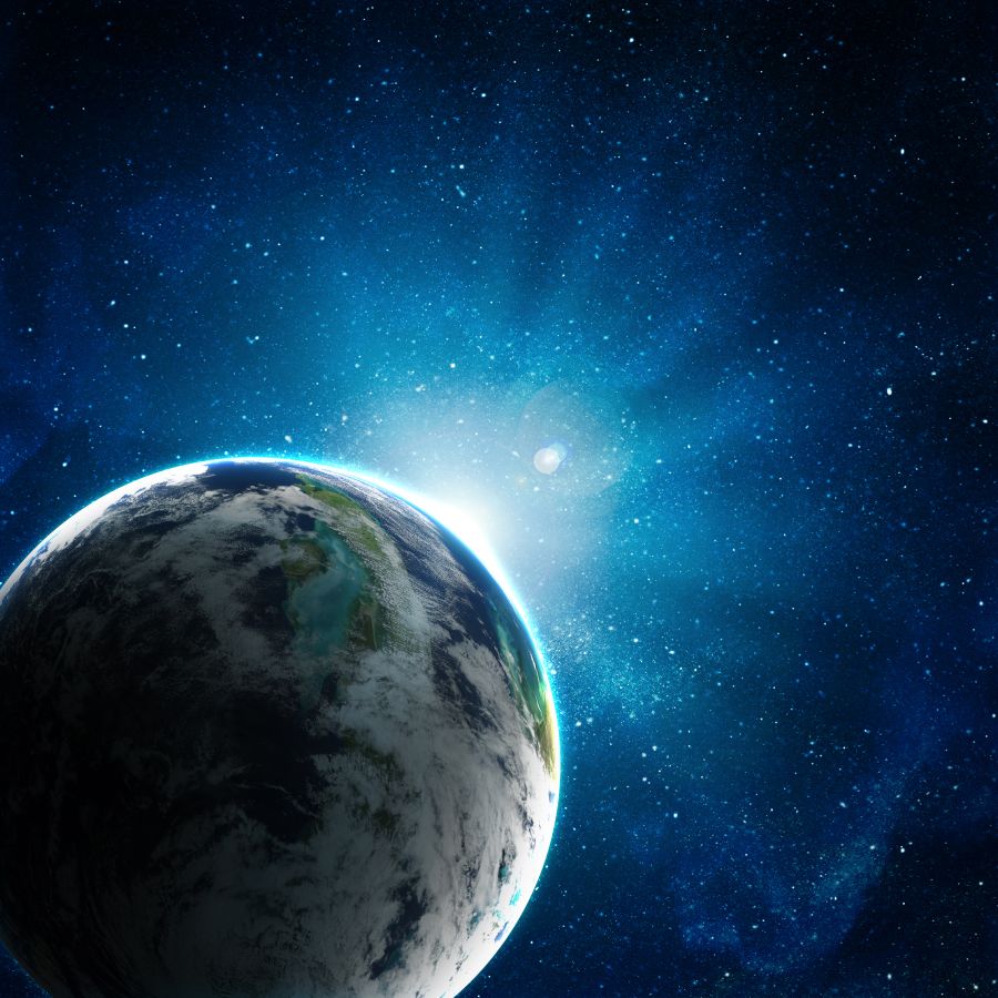 Картина на холсте Вид Земли из космоса, арт hd0064001