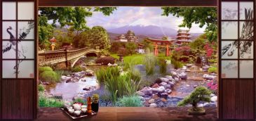 Фреска Японский сад