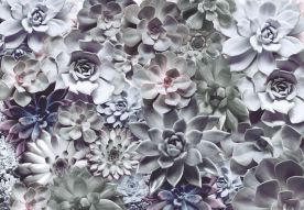 Фреска 3D каменные цветы