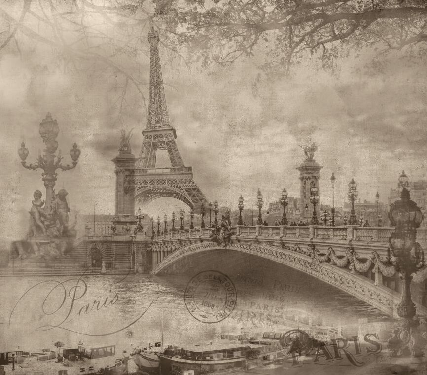 Картина на холсте Париж, арт hd1844401