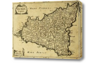 Картина Старая карта Сицилии