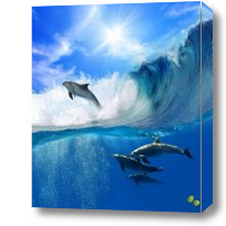 Картина Дельфины выпрыгивает из воды